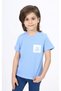 Boys' Printed Crew Neck Short Sleeve T-Shirt - Pocket Detail