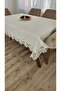 Gardenya Linen Seamless French Guipure Tablecloth - 4