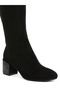 Women Microfiber Knee High Boots in Black - 4