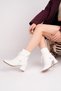 Emma Thick Heeled Knitwear Tied Boots - 5