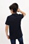Boy's Printed Polo Neck Buttoned Short Sleeve T-Shirt - 4