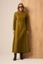 Women's Suede Dress Oil Green 31219
