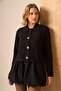 Women's Button Detailed Knitwear Cardigan with Pockets Black 25242 - 4