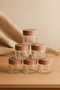 6 Pieces 41 ml Glass Baby Food Storage Container Leakproof Beige