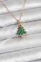 316L Steel Chain Gold Color Pine Tree Model Christmas Themed Women's Necklace
