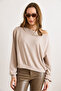 Women's Stone Bird's Eye Detailed Soft Blouse Blz-19003174 - 6