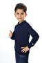 Boy's Printed Polo Neck Buttoned Long Sleeve T-Shirt - 2