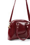 Crinkled Textured Burgundy Shk205 Faux Leather Zippered Single Compartment Adjustable Strap Hand, Arm and Shoulder Bag - 6