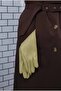 100% Leather Long Gloves Light Sage