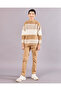 Senior Boys Beige And White Striped Sweatshirt - 2