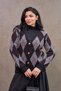 Gray Baklava Patterned Knitwear Cardigan - 4
