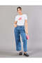 Women White Printed Rib T-Shirt - 2