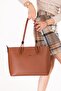 Women's Double Compartment Hand and Shoulder Bag Ald.6753 Tan - 2