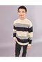 Senior Boys Cream And Black Crew Neck Sweatshirt - 5
