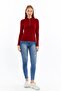 Women's Long Sleeve Half Zipper Slim Fit Tshirt - 3