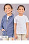 Boys Navy Striped Hooded Shirt With White T-Shirt Set (2 Piece)