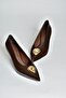 V820621760 Brown Rustic Thin Heeled Pointed Toe Women's Shoes