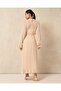 Women Pink Bottom Ruffle Maxi Dress - 3