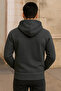 Men's Winter Anthracite Oversized Sweatshirt with Pockets - 5