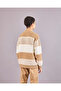 Senior Boys Beige And White Striped Sweatshirt - 3