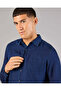 Men Navy Denim Shirt - 4