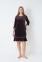 Women's Cotton Velvet Zippered Winter Dress / Coffee 3716 - 4
