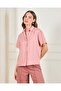 Women Pink Polka Dot Printed Button Front Shirt