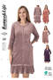 Women's Cotton Velvet Zippered Winter Dress / Mink 3717