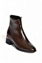 V518971109 Brown Low Heel Women's Boots - 5