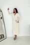 Maxi Boy Half Placket Button Detailed Knitwear Dress Aw25El0022 - 7
