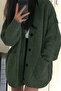Women's Oversized Pocket Buttoned V-Neck Knitwear Cardigan
