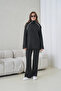 Women's Turtleneck Sweater Pants Two-Piece Knitwear Set - 6