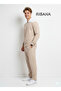 Unisex Printed Pocket Elastic Waist Zippered Shirt Collar Bottom-Top 2-Piece Set - 2
