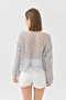 Women's Boat Neck Knit Detail Sweater - 8