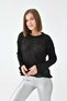 Women's Crew Neck Knit Detail Knitwear Sweater - 6