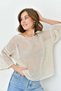 Women's Boat Neck Knit Detail Oversized Knitwear Sweater - 5