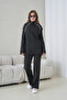 Women's Turtleneck Sweater Pants Two-Piece Knitwear Set