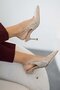 Marcelo Women's Satin Stone Evening Dress Shoes Gold