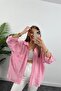 Low Shoulder Fabric Oversize Shirt - 4
