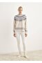 Jacquard Round Neck Sweater - 2