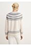 Jacquard Round Neck Sweater - 4