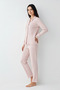 Women's Dusty Pink Buttoned Collar Modal-Cotton 2-Piece Pajama Set Vr.11.P90.C81.Y01 - 6