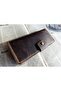 Cutting to Stitching Fully Handcrafted Real Leather Wallet 12 Cards 2 Compartments Space (19.4Cm*8.5Cm) Nul6