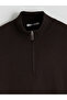 Lcw vision brown zip-up turtleneck men's knit sweater - 6