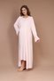 Women's Powder 100% Cotton Double-Breasted Collar Special Design Full Length Maternity Pajamas Nightgown Set - 5