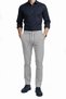 Men's Gray Flexible Fabric Slim Fit Elastic Waist Casual Sports Trousers 2601070