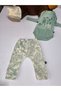 Boy-Girl Baby Shoulder-Widening Snap-On Bodysuit Pajama Beanie Set, 100% Cotton, 3-6-9 Months - 5