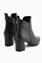 Julia Genuine Leather Black Heeled Women's Boots - 7