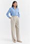 Women's Button Detailed Wide Leg Trousers - 8