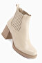 Marya Beige Elastic Women's Heeled Boots - 2